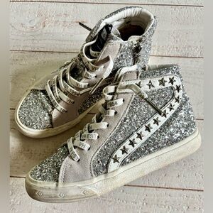 Vintage Havana Ray High Top Glitter Sneakers